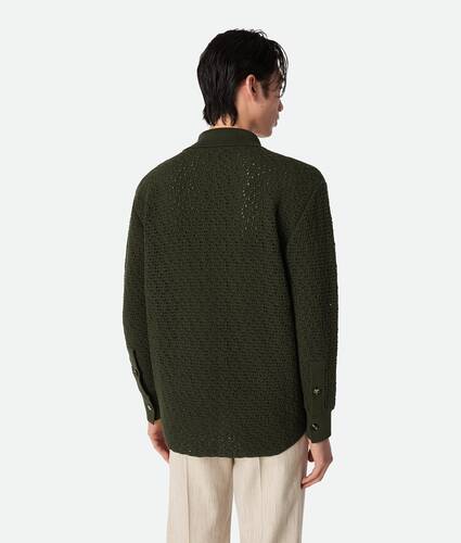 Cotton Crochet Knit Shirt