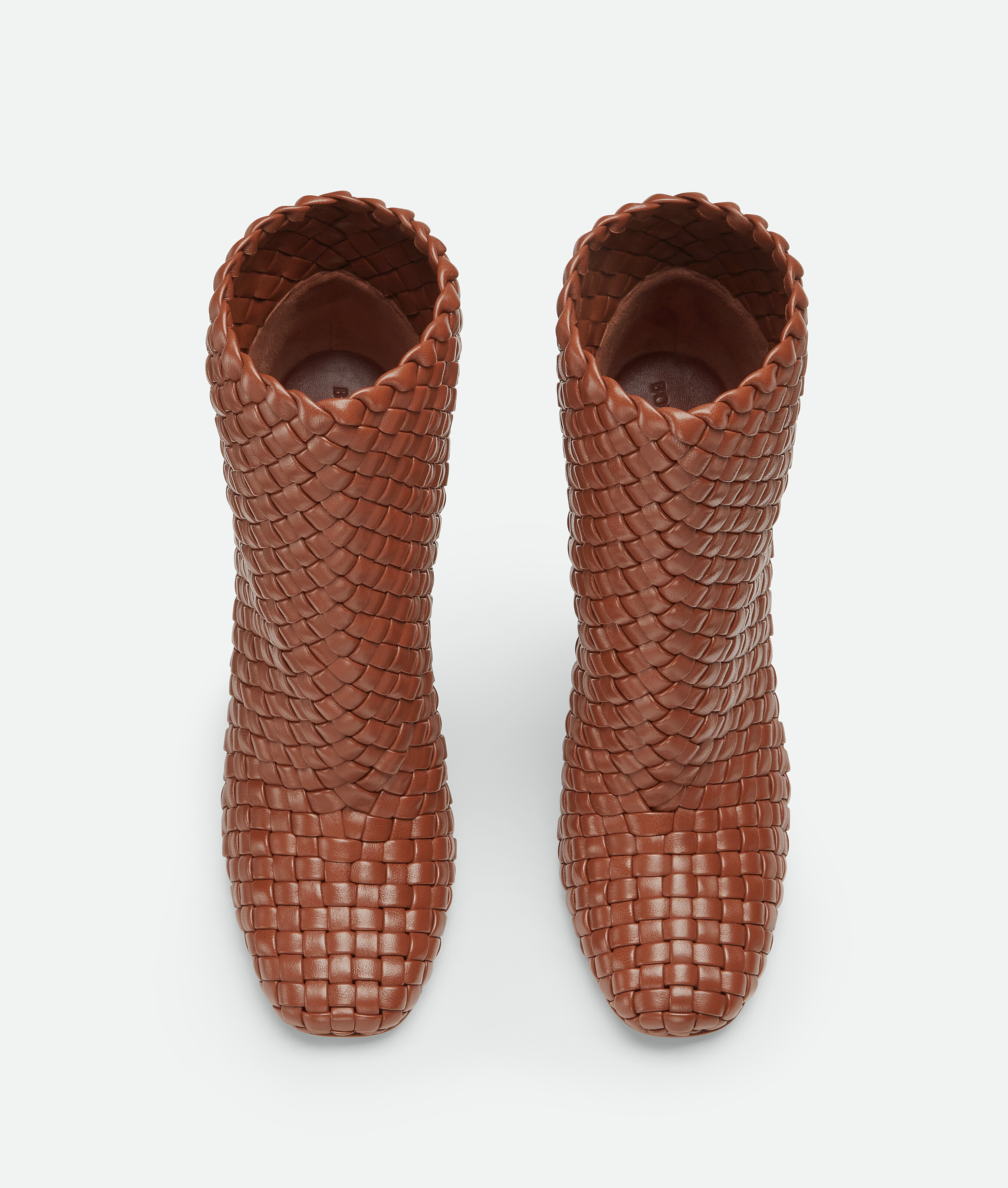 Bottega Veneta Mini Lido Intrecciato Leather Ankle Boots In Brown