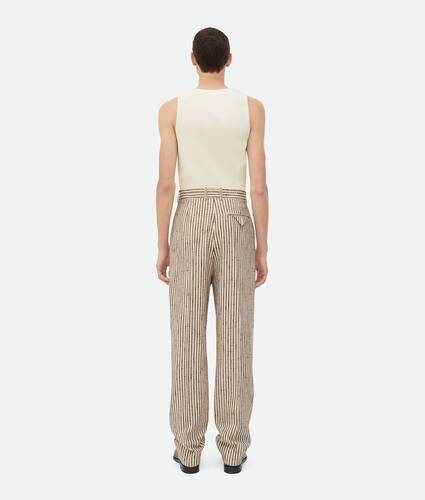 Pantalon noué en viscose et soie