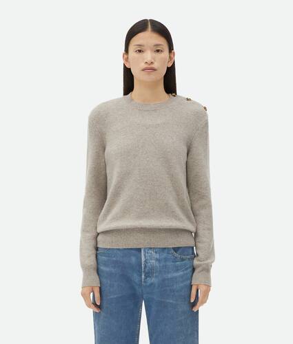 Cashmere Sweater With Knot Buttons